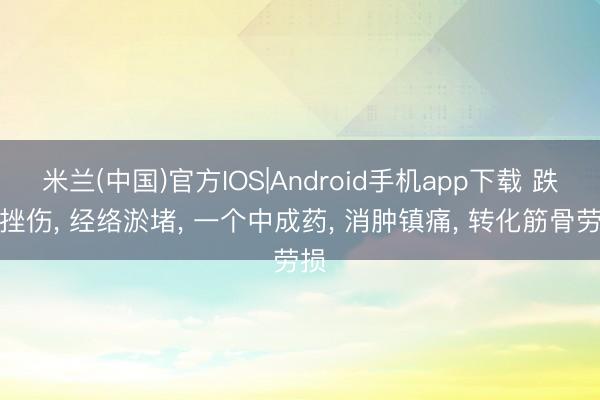 米兰(中国)官方IOS|Android手机app下载 跌打挫伤， 经络淤堵， 一个中成药， 消肿镇痛， 转化筋骨劳损