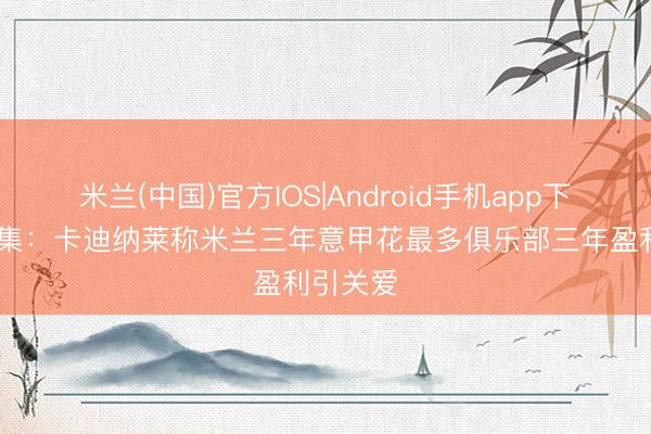 米兰(中国)官方IOS|Android手机app下载 全市集：卡迪纳莱称米兰三年意甲花最多俱乐部三年盈利引关爱